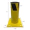 Electriduct ED 1ft Steel Pipe Safety Bollard Post- Yellow/Black Stripe TC-V-BOLLARD-12-YL-BK/TOP - alternate 1